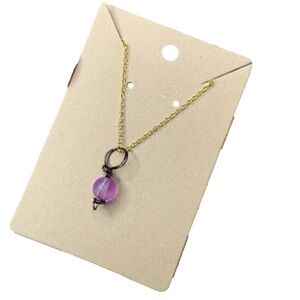 Gold sea glass necklace